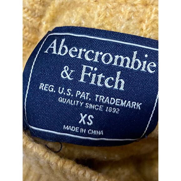 Abercrombie & Fitch Yellow Cream Long Sleeve Turtleneck Sweater Top Size XS - Picture 4 of 5